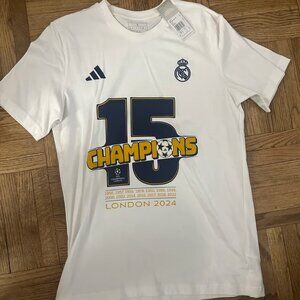 Real Madrid Champions League 2024 CHAMPIONS adidas shirt size small